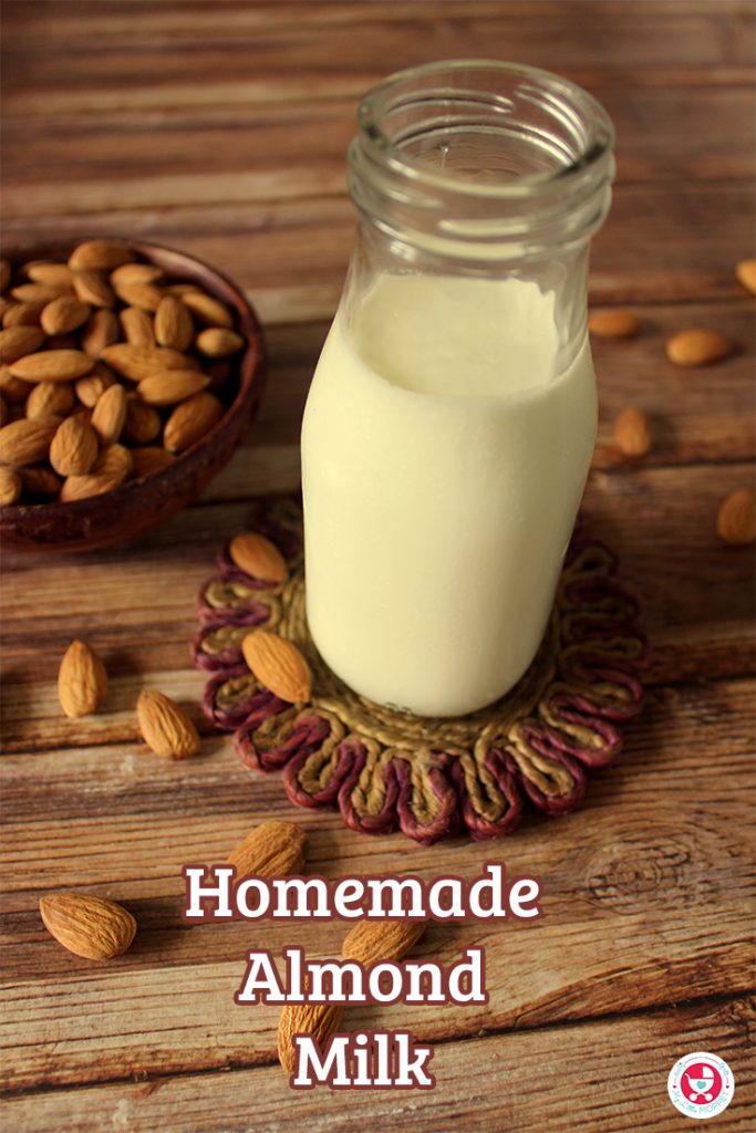 Homemade almond milk A healthy recipe for toddlers and kids