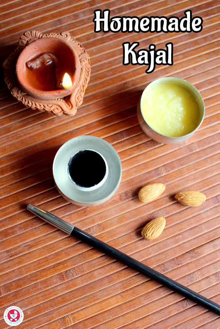 Brighten your eyes and nourish them at the same time with this homemade kajal recipe! Full of the goodness of almonds and sandalwood!