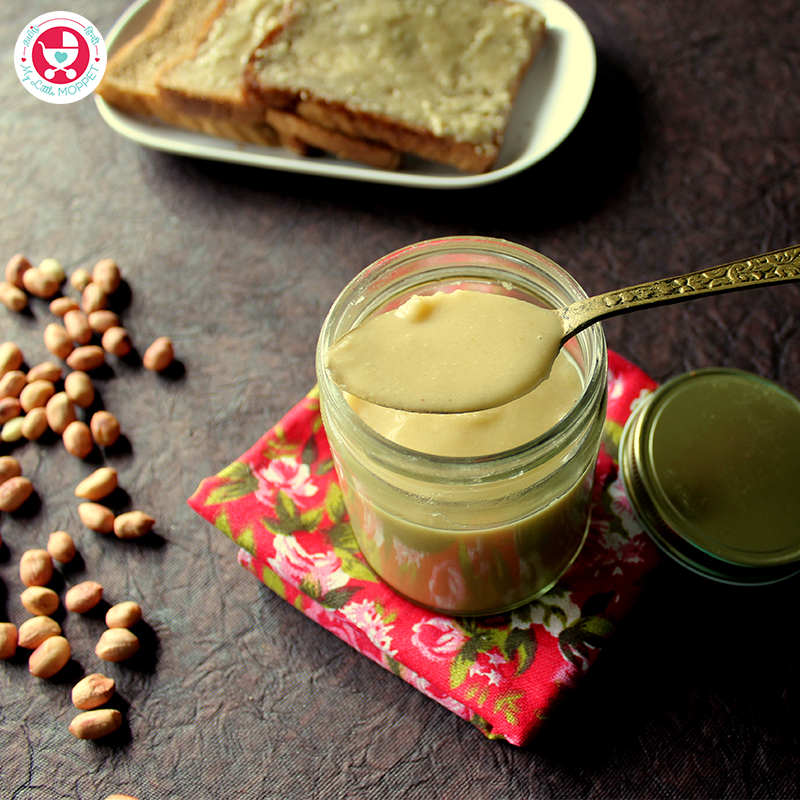 Homemade Peanut Butter is a creamy delicious spread made from ground dry roasted peanuts. It is rich in protein, healthy oils, fiber and potassium.
