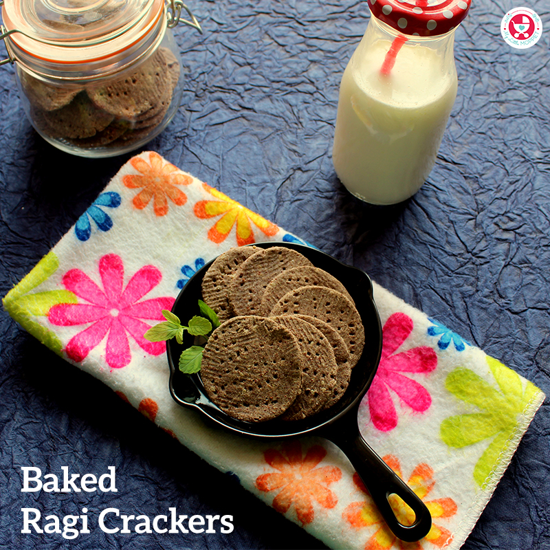 Baked Ragi Crackers with Sesame Seeds are healthy snacking option for all ages. The ingredients are rich in vitamins and minerals and good source of calcium.