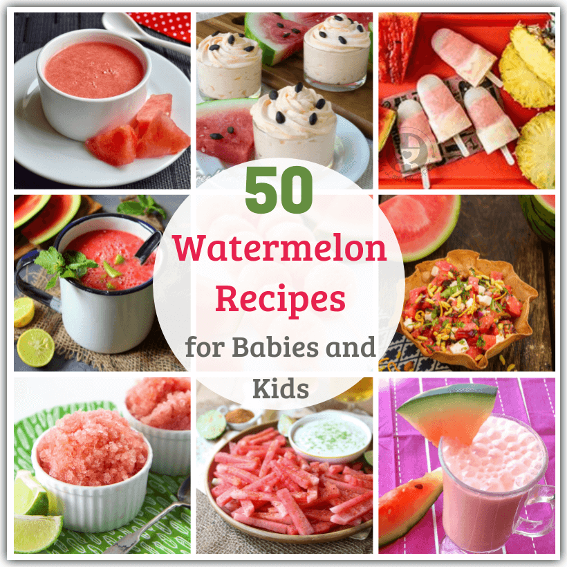 Let your little ones enjoy the goodness of watermelons with these healthy Watermelon Recipes for Babies and Kids! Make everything from chaat to cheesecake!