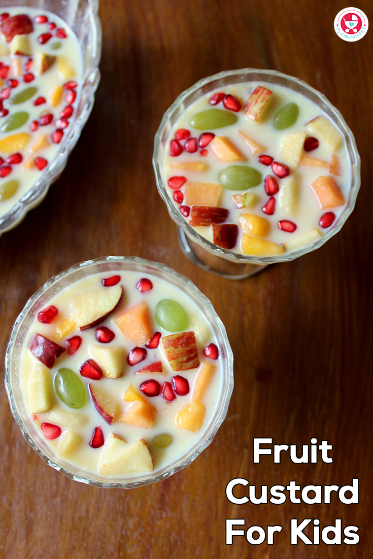 Here is a delicious fruit custard recipe - made without sugar! This recipe is perfect for toddlers and kids and makes for a wholesome, nutritious and tasty mid-morning snack.