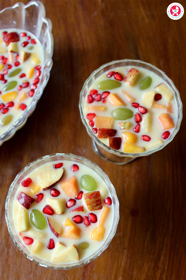 Here is a delicious sugar free fruit custard recipe, perfect for toddlers and kids and makes for a wholesome, nutritious and tasty mid-morning snack.