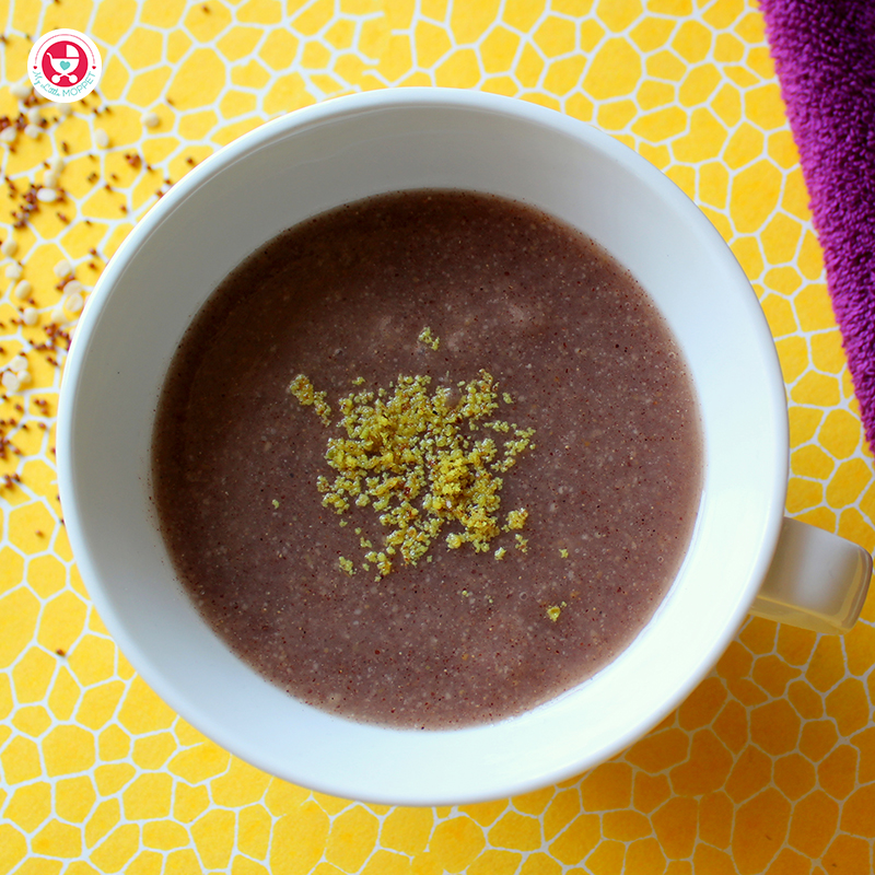 Ragi Urad dal porridge is a healthy and delicious breakfast recipe for babies and growing kids. This calcium and protein rich porridge is very easy to make. 