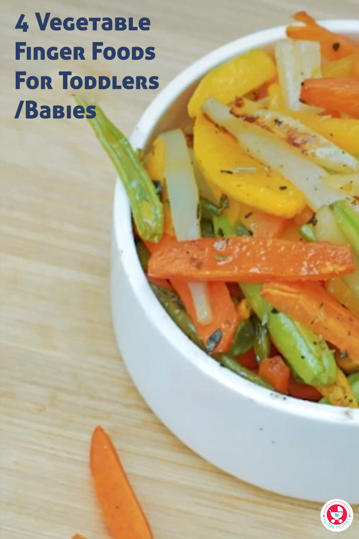 4 Vegetable Finger Foods for Babies is a nutritious finger food recipe which would help the baby with the essential nutrients needed for a healthy growth and development.