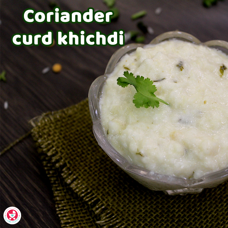 Coriander Curd Khichdi for Babies