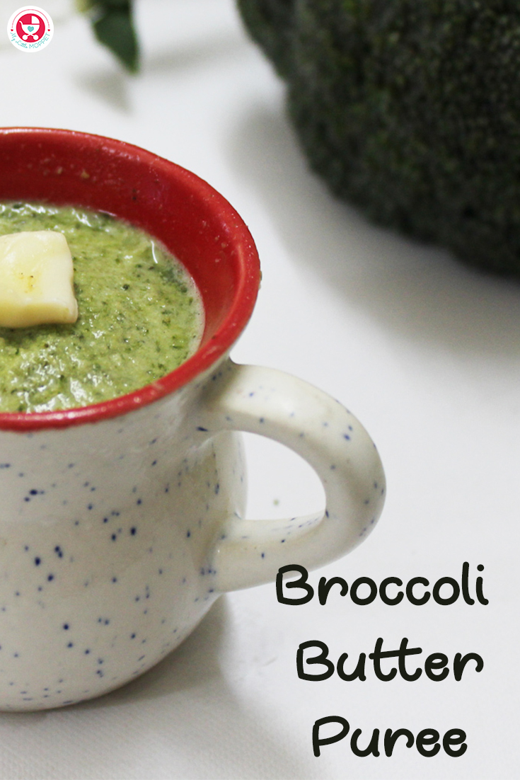 Here is the best nutritious puree recipe for your little ones!!! Broccoli Butter Puree is a simple yet energy rich nutritious treat to the tiny taste buds.