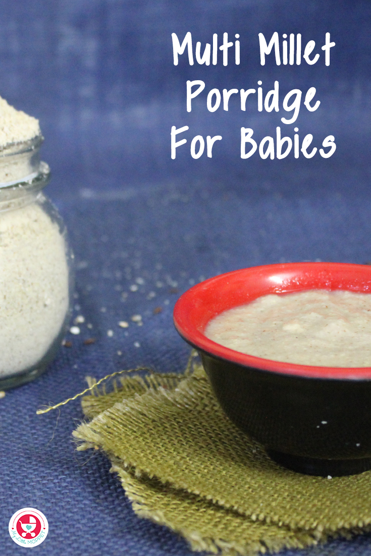 Multimillet porridge for babies is a nutrient rich, traditional and easy recipe which would help in overall growth and development of babies.
