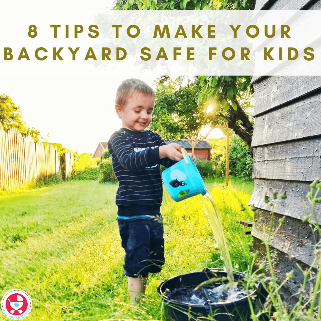 Want to ensure your kids are safe outside? Here are 8 easy and frugal Tips to Make Your Backyard Safe for Kids during this time.