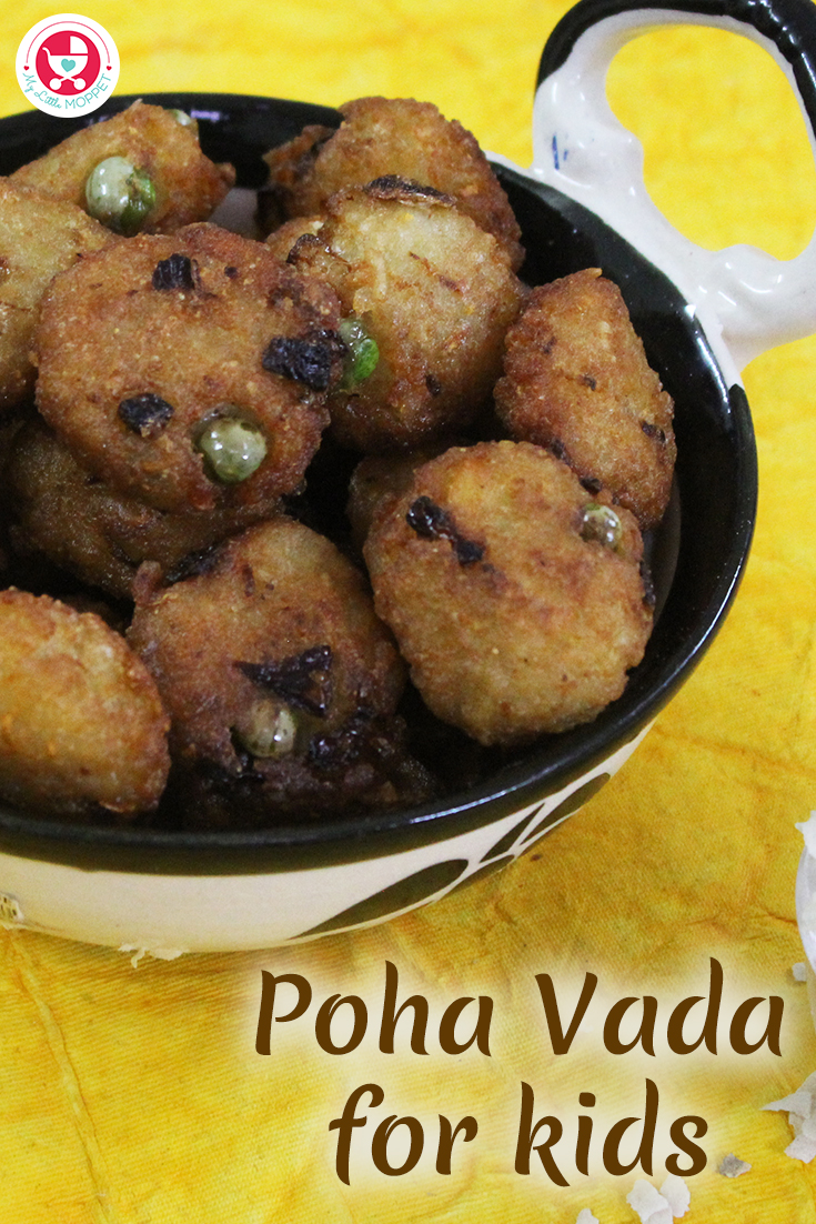 Poha Vada for Kids [ Aval vadai | Instant Flattened rice vada | Crispy poha vada] is an energy rich, wholesome and nutritious snack recipe for kids.
