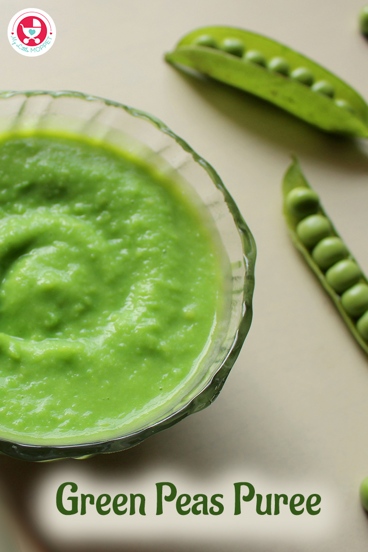 Treat your baby’s taste buds with the naturally sweet and delicious green peas puree which is loaded with vitamins, minerals and fibre!