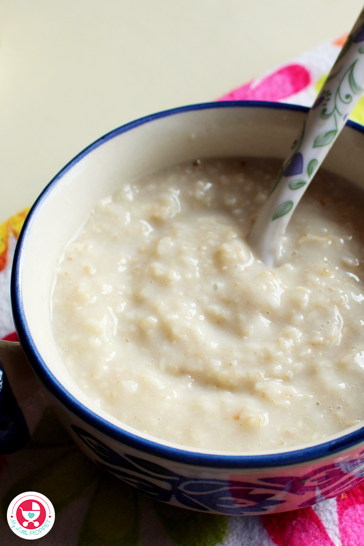 Try out the oatmeal porridge recipe, a simple nutrient rich recipe which helps in overall development and especially healthy weight gain in babies