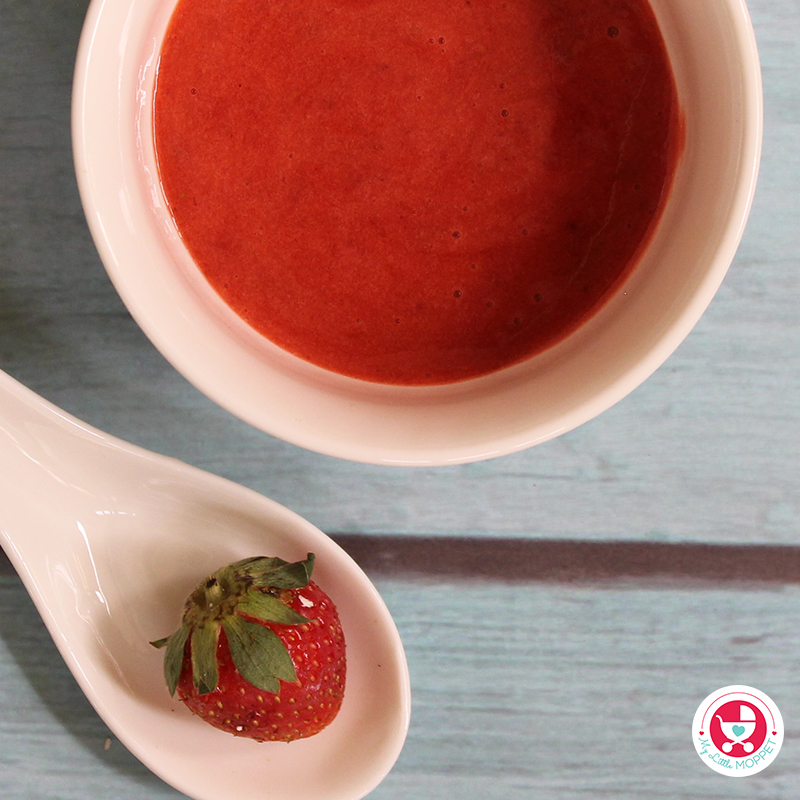 It’s time for a colorful, creamy delight! Our today’s recipe is the yummy Strawberry Puree for Babies [Immune Boosting Puree for Babies].