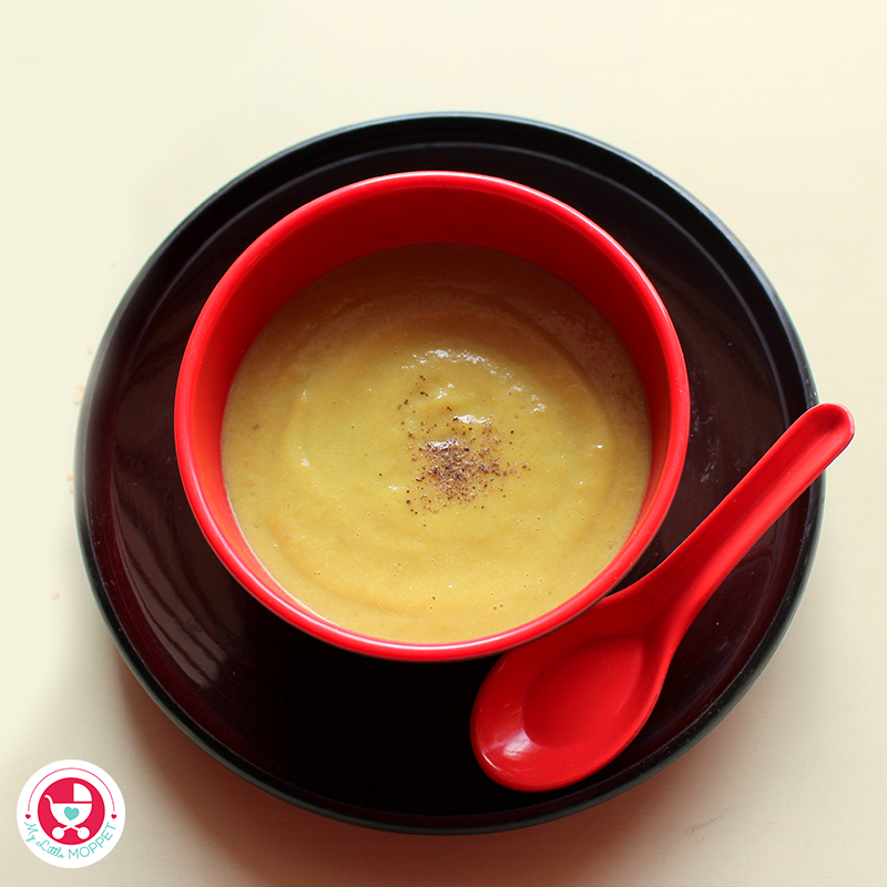 Here is the recipe of creamy, delicious red lentil bottle gourd soup that is nutritious and serves as a comforting baby food. 