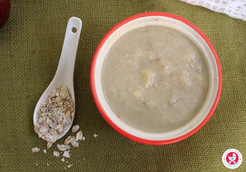 Apple Oats Porridge Recipe for Babies My Little Moppet