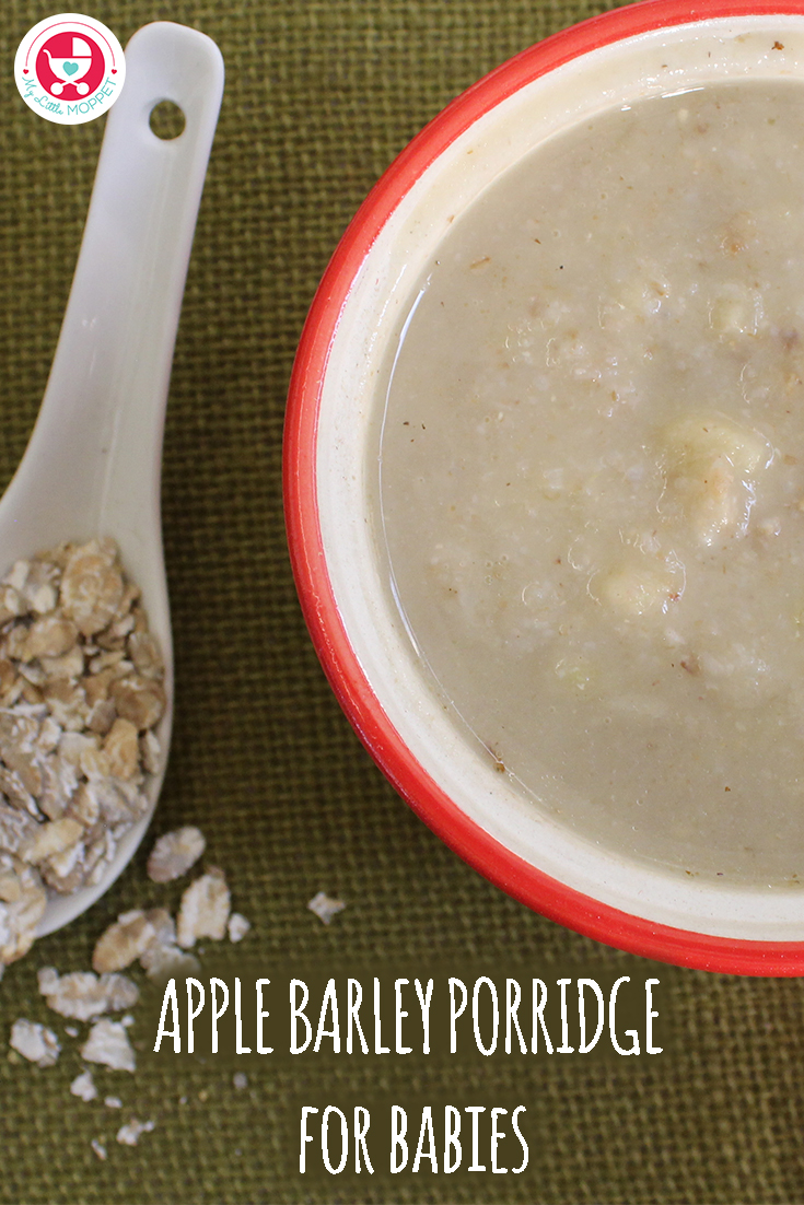 Apple Barley Porridge proves to be a power packed recipe which keeps the baby’s tummy filling and also adds more health benefits!