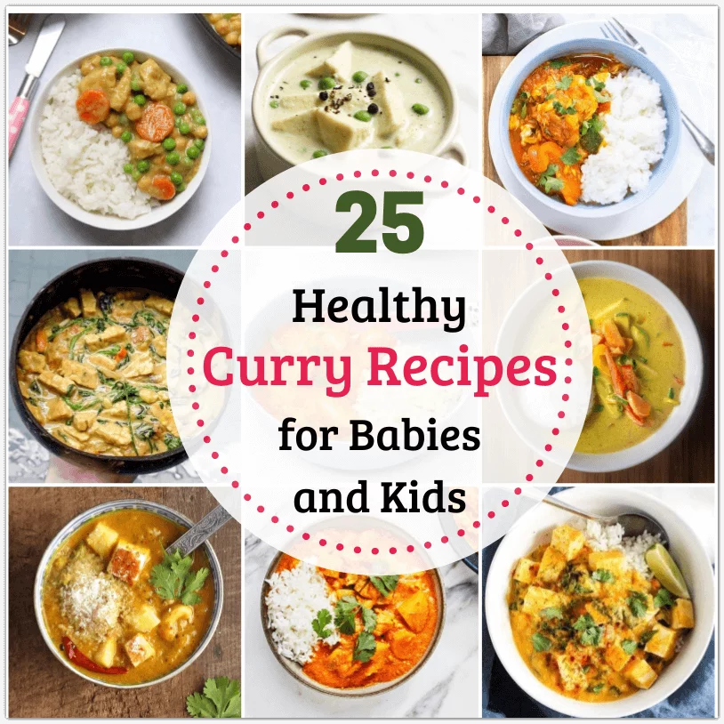 Give your little one the best of Indian cuisine with these Healthy Curry Recipes for Babies and Kids! Includes both vegetarian and non vegetarian options!