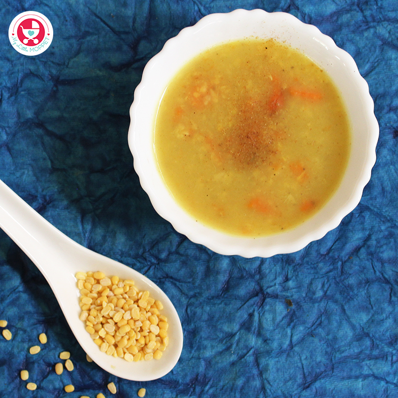 Do include this wholesome and energy rich Carrot Moongdal Soup for Babies regularly in baby’s diet to build the immunity and to maintain a healthy gut!