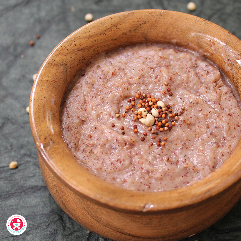 Try this Jowar Ragi Dates Porridge for Babies [simple & easy iron rich baby food], an immunity boosting food, which is rich in several other nutrients!