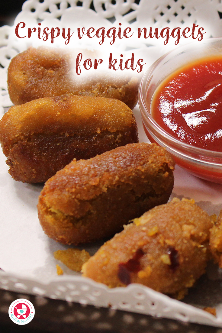 This wholesome homemade crispy veggie nuggets recipe for kids, will steal the heart of every kid and adults in your family! 