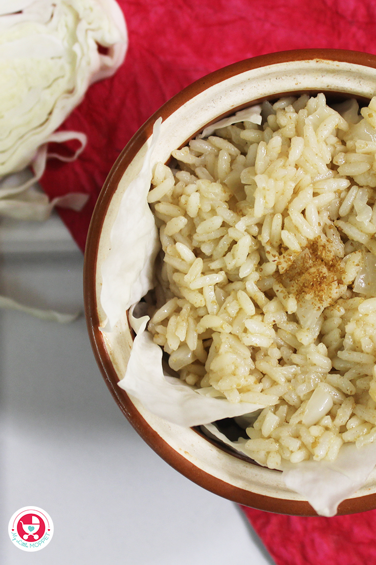 Our Cabbage Rice for Babies is energy rich and filling for tiny tummies. It’s a wholesome lunch recipe for babies above 8 months!