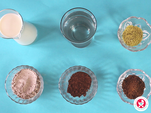 Ingredients for Sprouted Ragi Milkshake